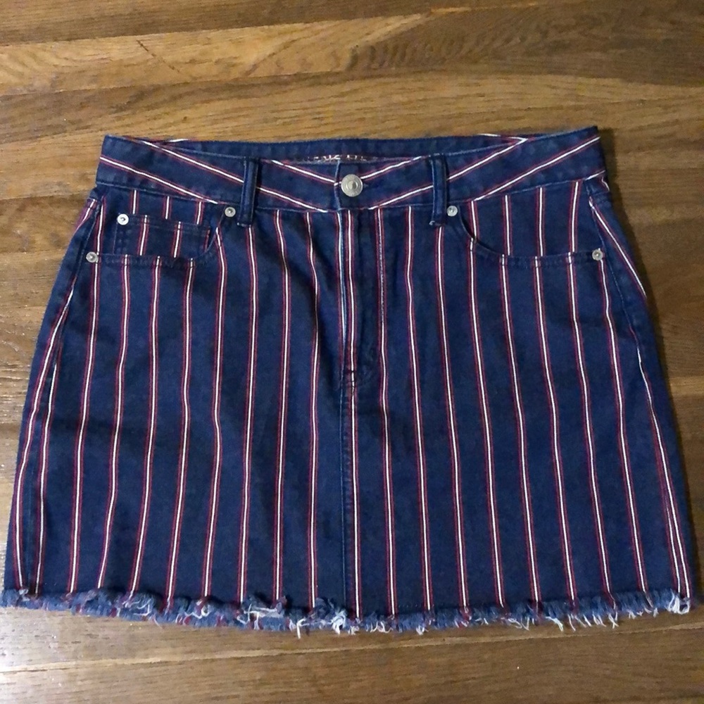 SEXY Mini American Eagle Stripe Denim Skirt